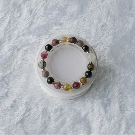 Wildflower – Tourmaline, Citrine & Rainbow Moonstone Crystal Bracelet
