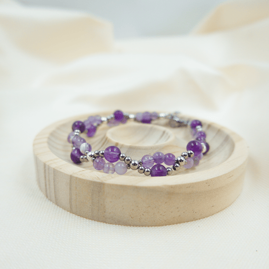 Amethyst Bracelet - Crystal Bracelet for Spirituality, Stress, and Anxiety - To Eons
