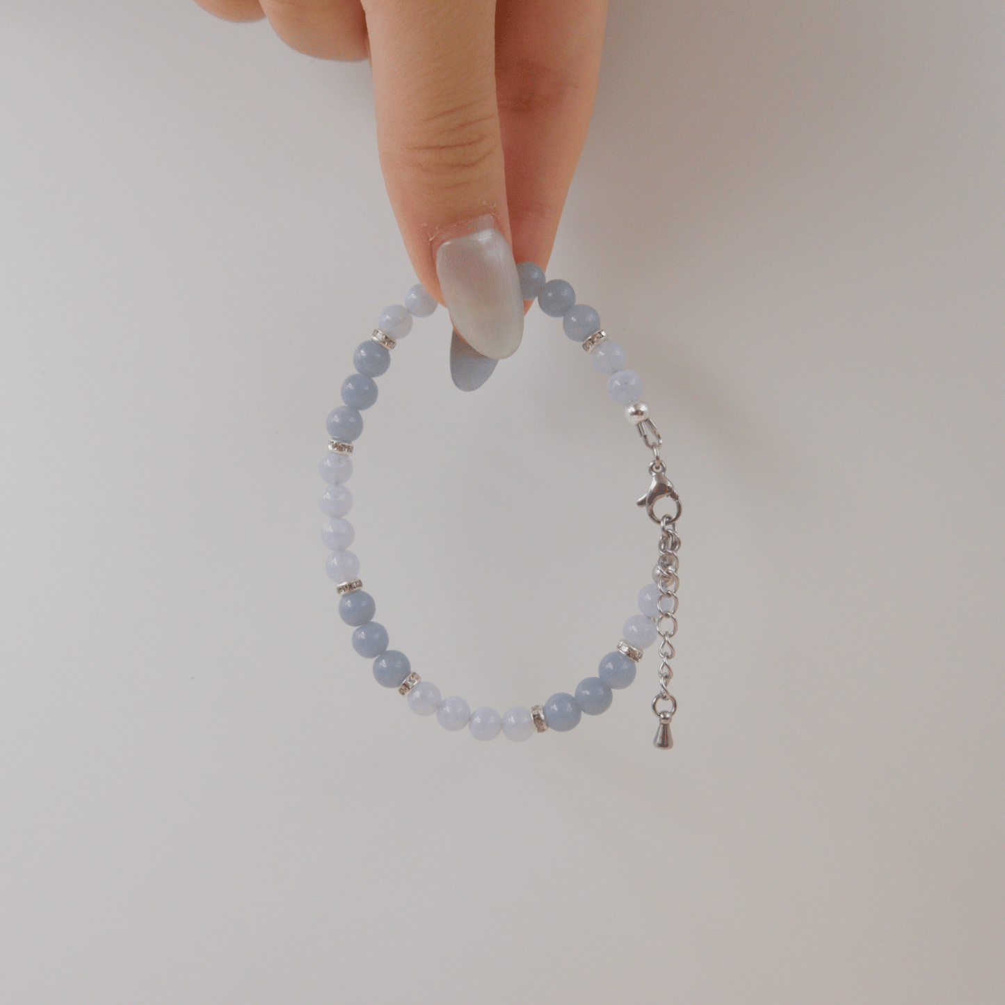 Blue Lace Agate and Angelite Bracelet – Crystal Bracelet of Communication & Divine Connection - To Eons