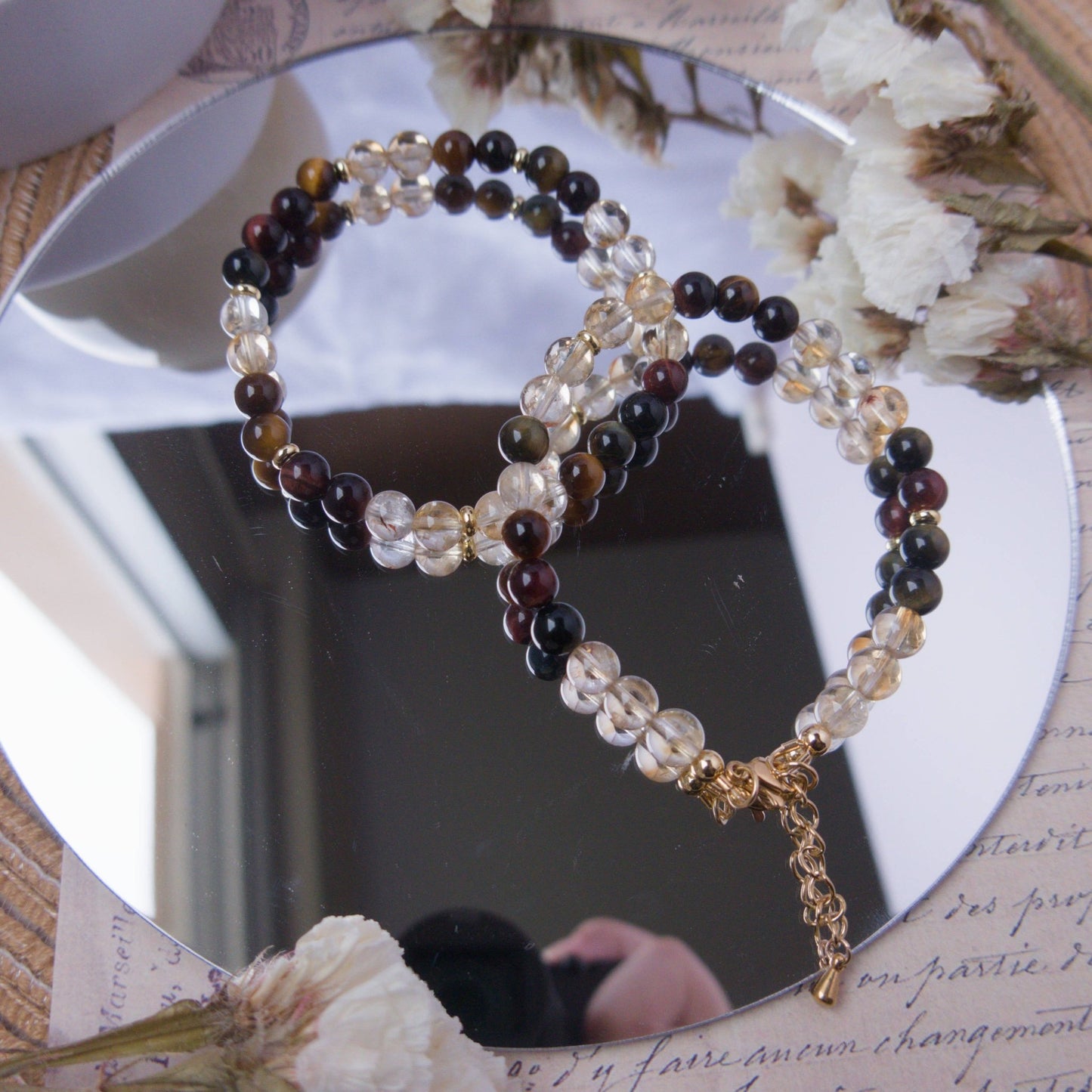 Citrine and Tiger’s Eye Bracelet – Crystal Bracelet of Confidence, Strength & Success - To Eons