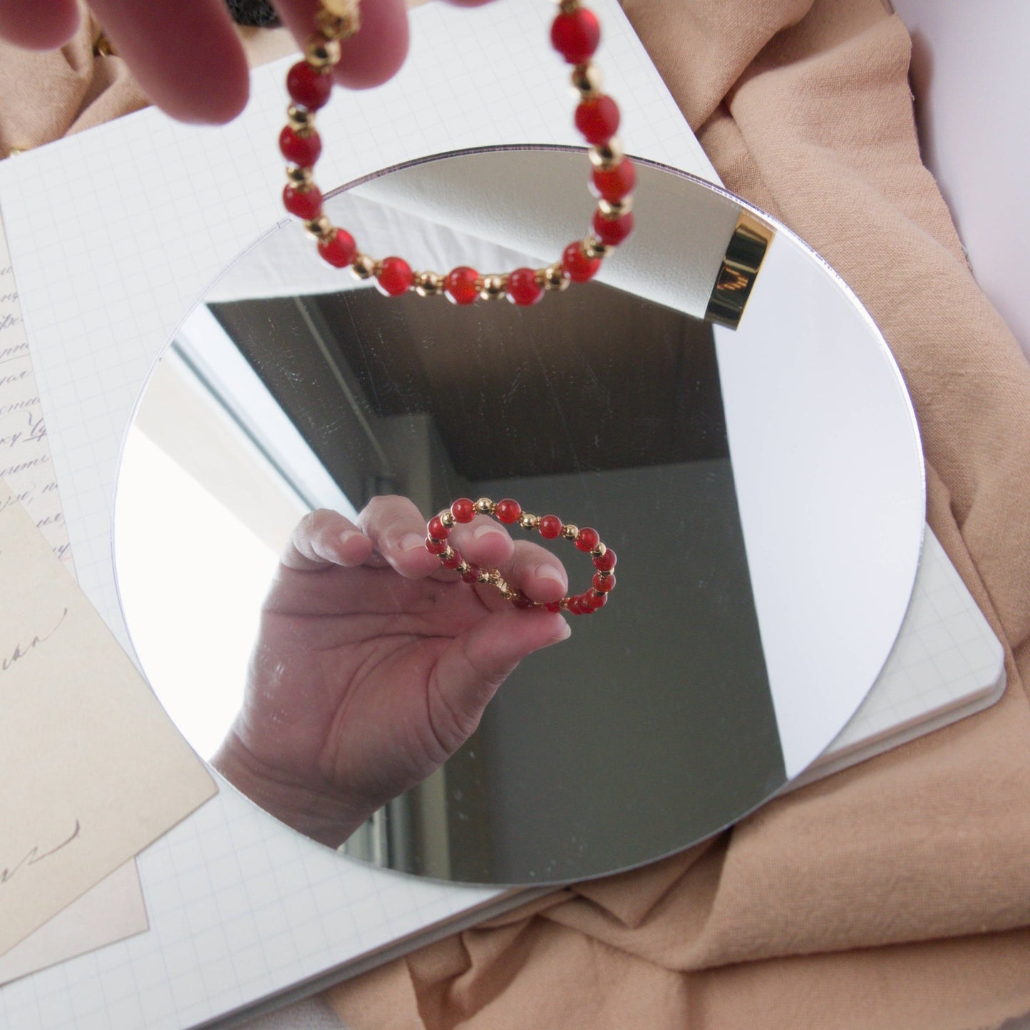 Red Agate Bracelet - Crystal Bracelet for Emotional Balance, Courage, and Determination - To Eons