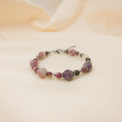 Unicorn Tourmaline Bracelet - Crystal Bracelet for Inner Strength, Clarity and Spiritual Growth