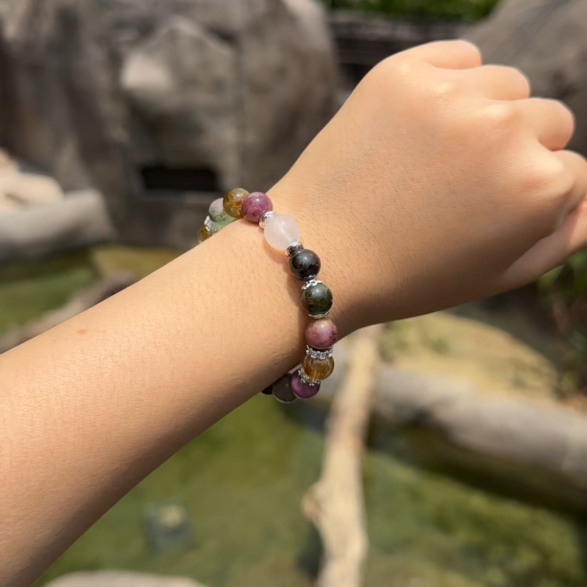 Wildflower – Tourmaline, Citrine & Rainbow Moonstone Crystal Bracelet