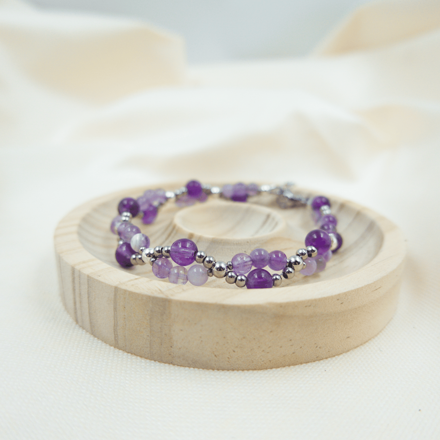 Amethyst Bracelet - Crystal Bracelet for Spirituality, Stress, and Anxiety - To Eons