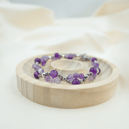 Amethyst Bracelet - Crystal Bracelet for Spirituality, Stress, and Anxiety - To Eons