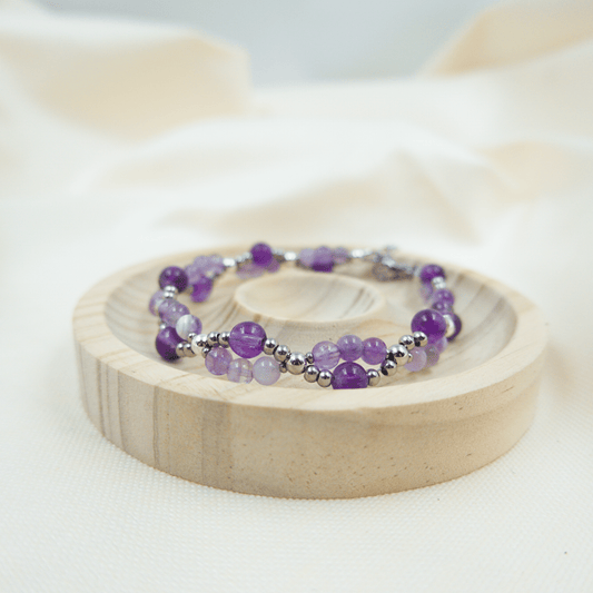 Amethyst Bracelet - Crystal Bracelet for Spirituality, Stress, and Anxiety - To Eons
