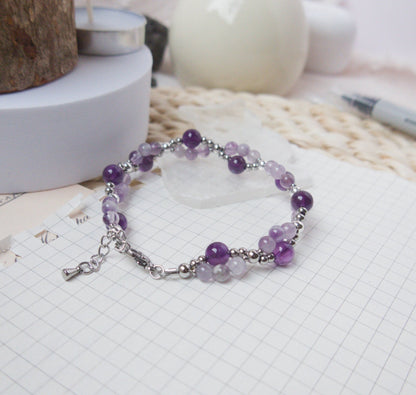 Amethyst Bracelet - Crystal Bracelet for Spirituality, Stress, and Anxiety - To Eons