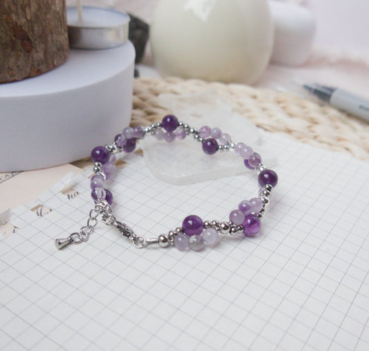 Amethyst Bracelet - Crystal Bracelet for Spirituality, Stress, and Anxiety - To Eons