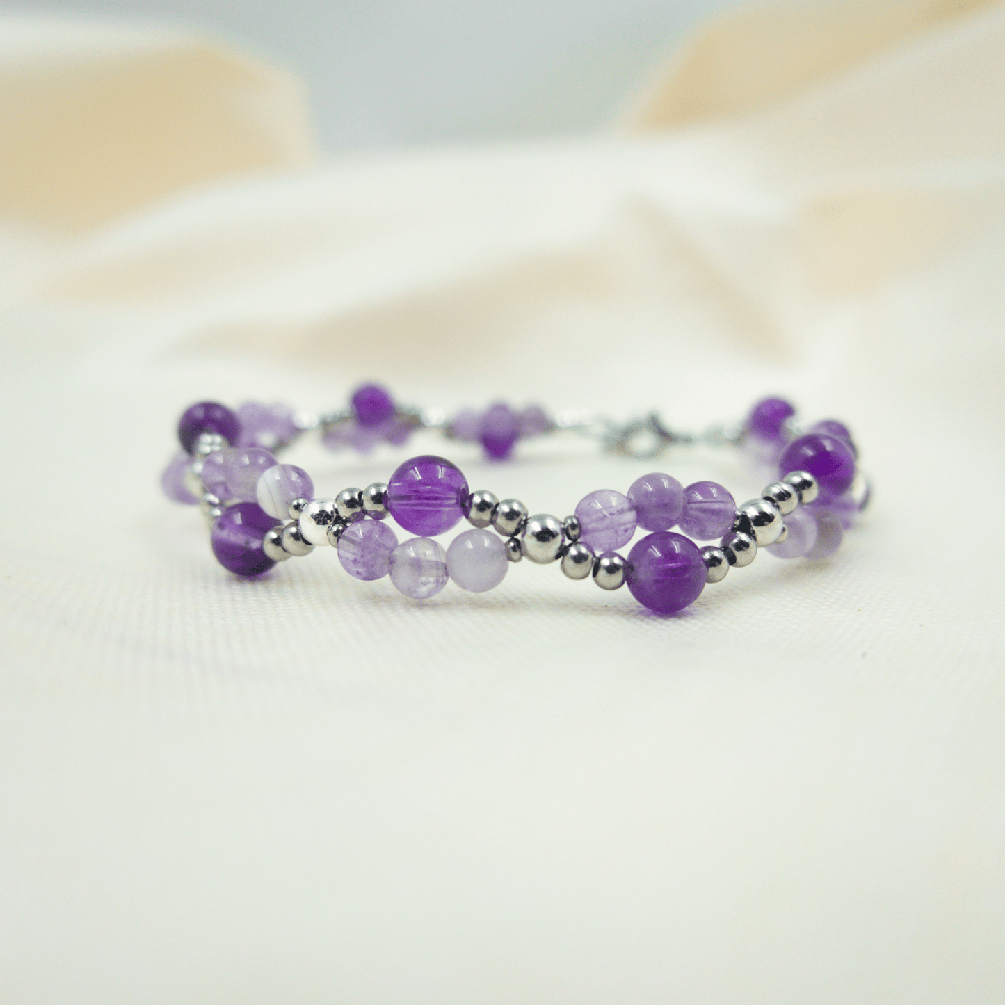 Amethyst Bracelet - Crystal Bracelet for Spirituality, Stress, and Anxiety - To Eons