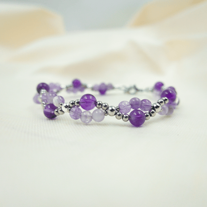 Amethyst Bracelet - Crystal Bracelet for Spirituality, Stress, and Anxiety - To Eons