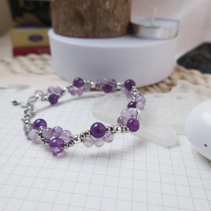 Amethyst Bracelet - Crystal Bracelet for Spirituality, Stress, and Anxiety - To Eons