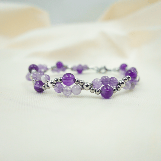 Amethyst Bracelet - Crystal Bracelet for Spirituality, Stress, and Anxiety - To Eons
