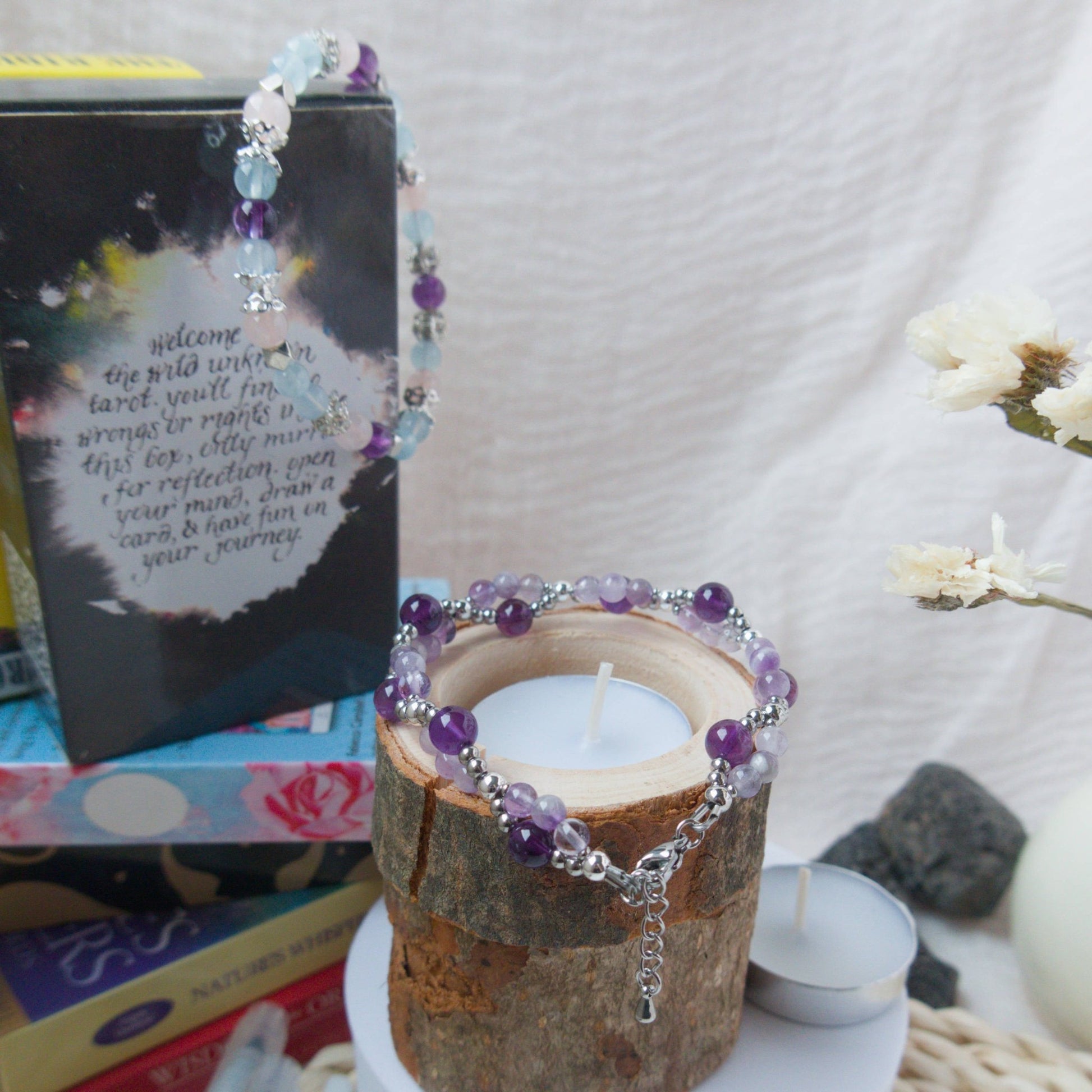 Amethyst Bracelet - Crystal Bracelet for Spirituality, Stress, and Anxiety - To Eons