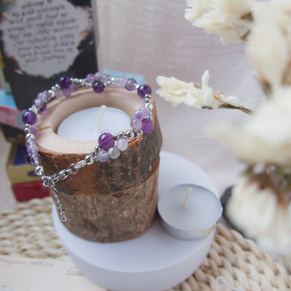Amethyst Bracelet - Crystal Bracelet for Spirituality, Stress, and Anxiety - To Eons