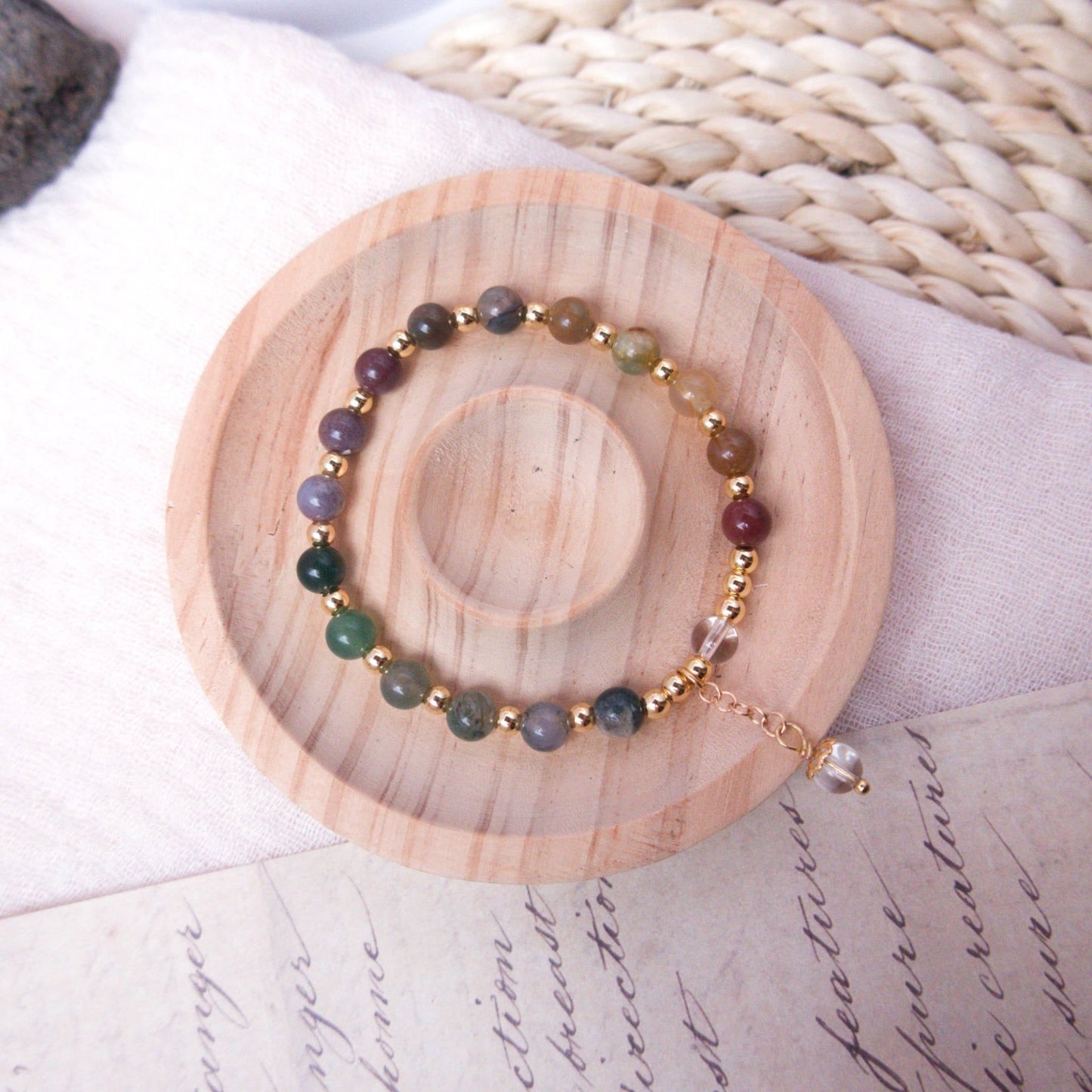 Bloodstone Bracelet - Crystal Bracelet for Grounding and Physical healing - To Eons