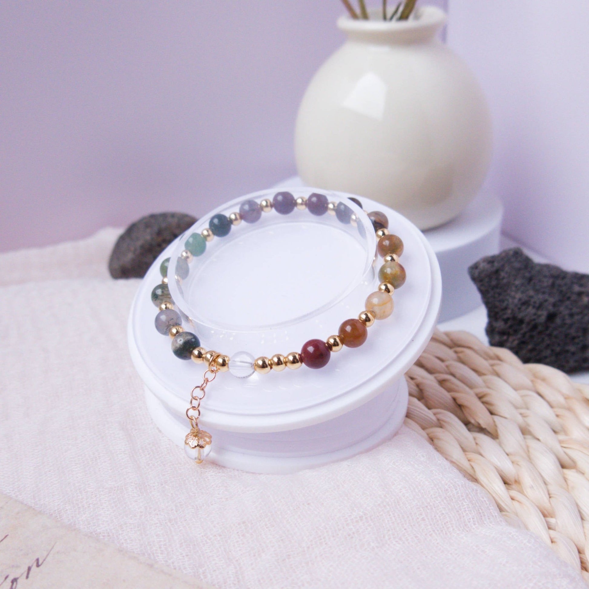 Bloodstone Bracelet - Crystal Bracelet for Grounding and Physical healing - To Eons