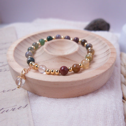 Bloodstone Bracelet - Crystal Bracelet for Grounding and Physical healing - To Eons