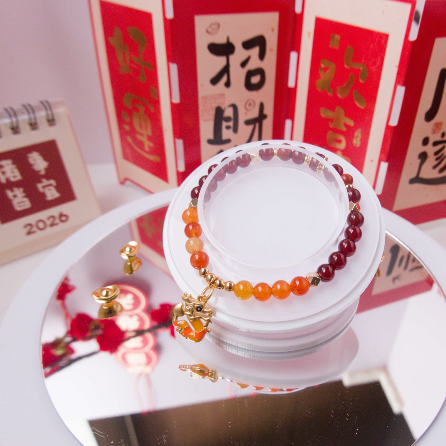 Carnelian, Orange Garnet, and Red Jasper Bracelet - To Eons