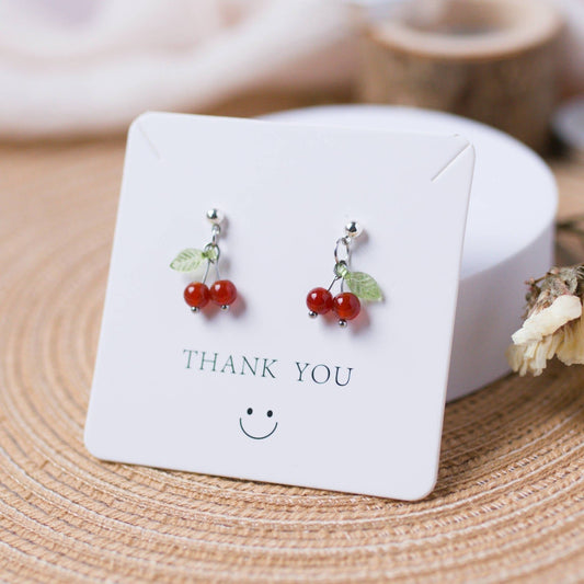 Cherry Red Agate Earrings - To Eons