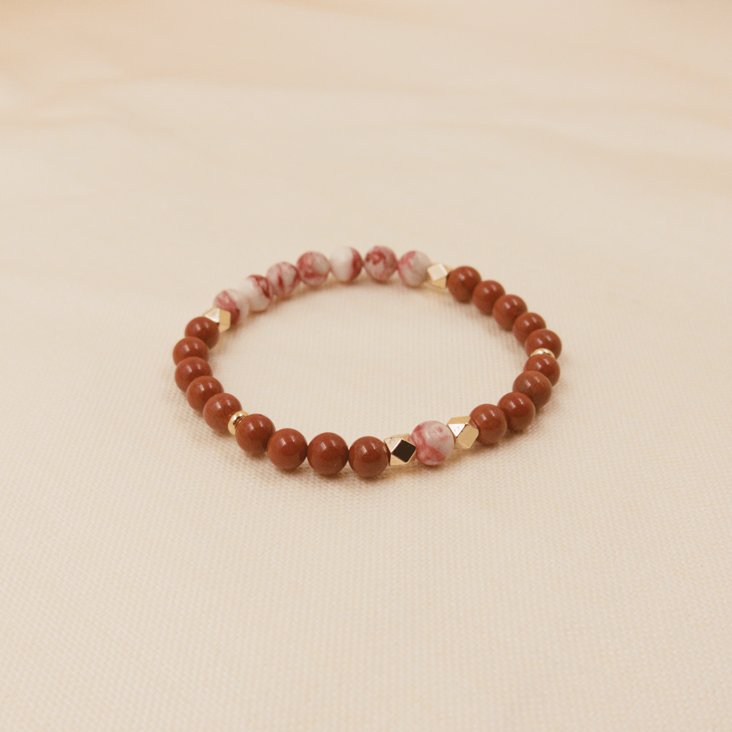 Cinnabar and Red Jasper Bracelet - Crystal Bracelet for Grounding, Manifestation and Spirituality - To Eons