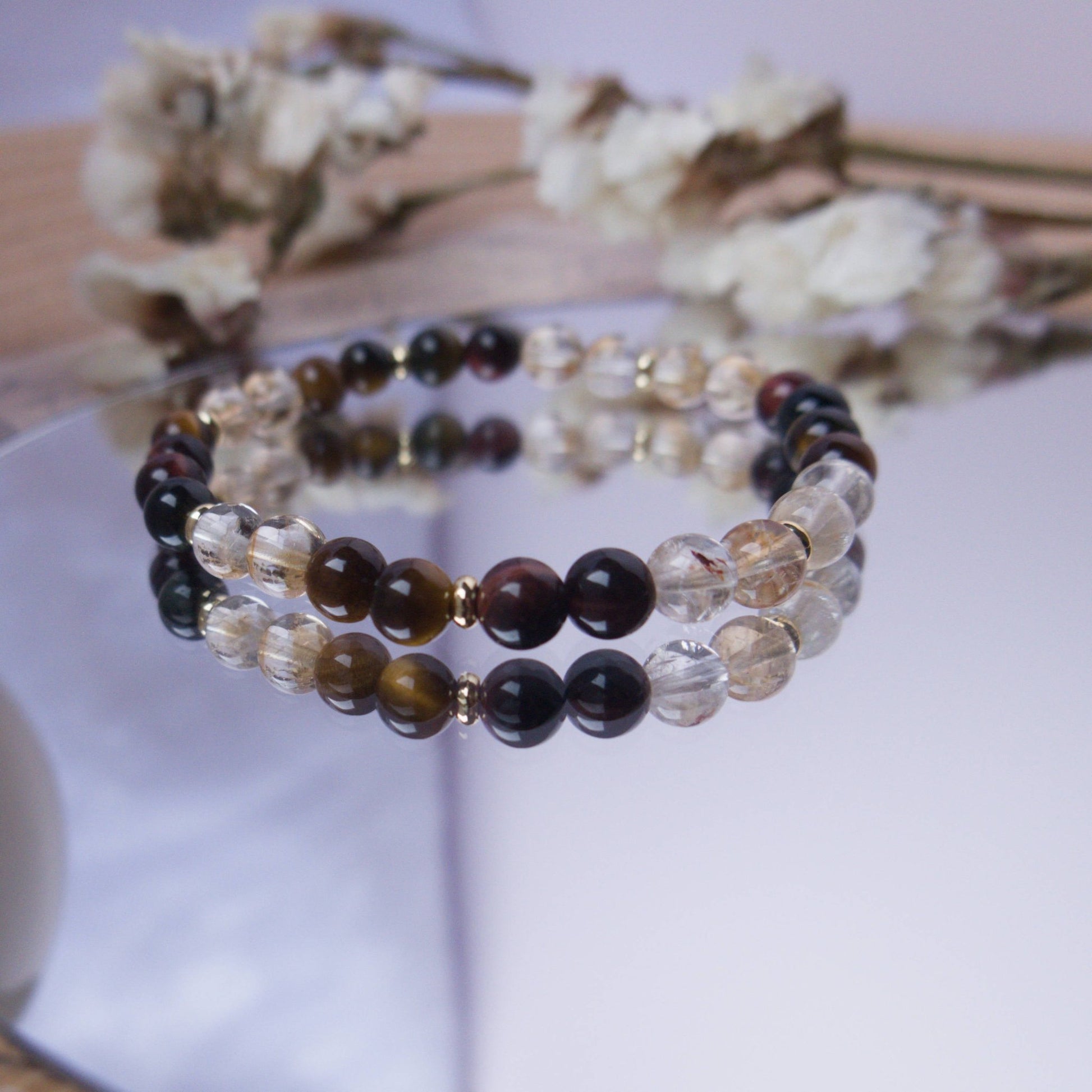 Citrine and Tiger’s Eye Bracelet – Crystal Bracelet of Confidence, Strength & Success - To Eons