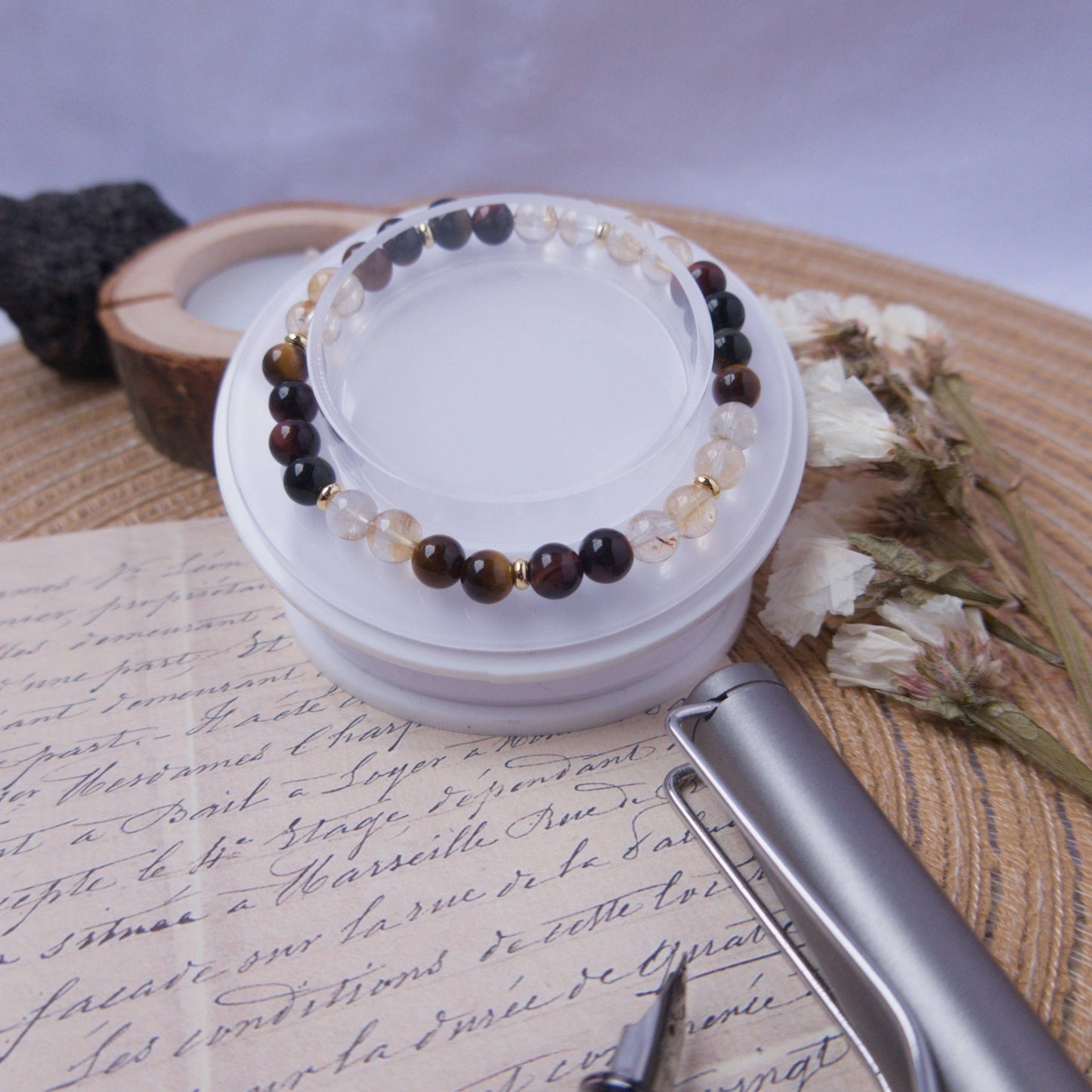 Citrine and Tiger’s Eye Bracelet – Crystal Bracelet of Confidence, Strength & Success - To Eons