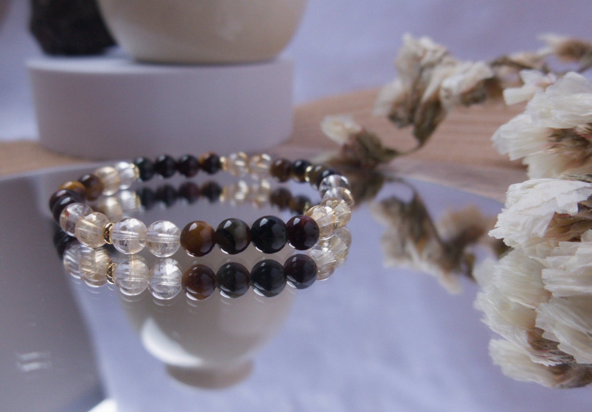 Citrine and Tiger’s Eye Bracelet – Crystal Bracelet of Confidence, Strength & Success - To Eons