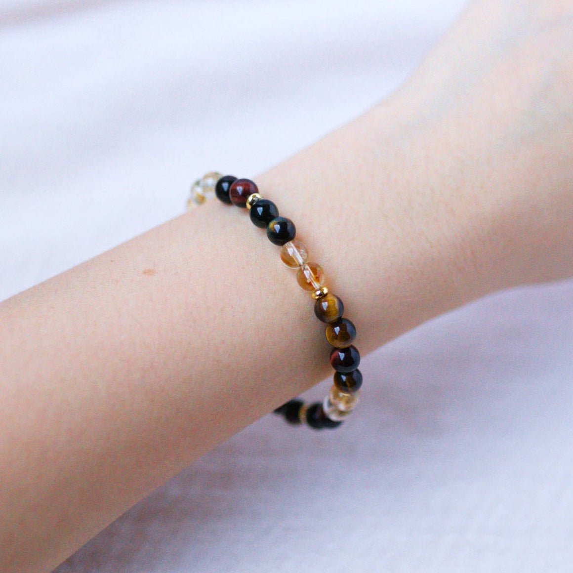 Citrine and Tiger’s Eye Bracelet – Crystal Bracelet of Confidence, Strength & Success - To Eons
