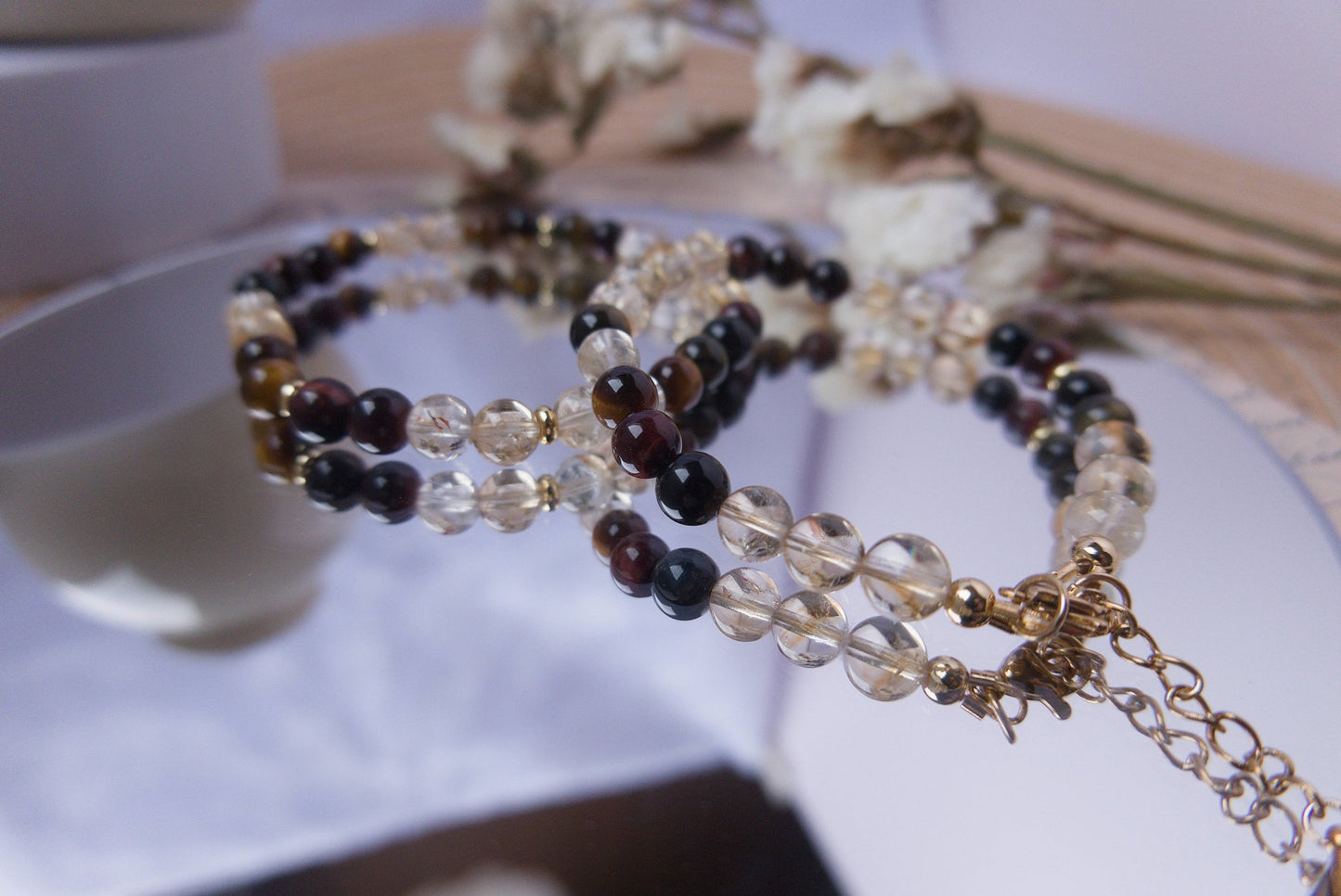 Citrine and Tiger’s Eye Bracelet – Crystal Bracelet of Confidence, Strength & Success - To Eons