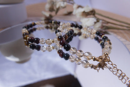 Citrine and Tiger’s Eye Bracelet – Crystal Bracelet of Confidence, Strength & Success - To Eons