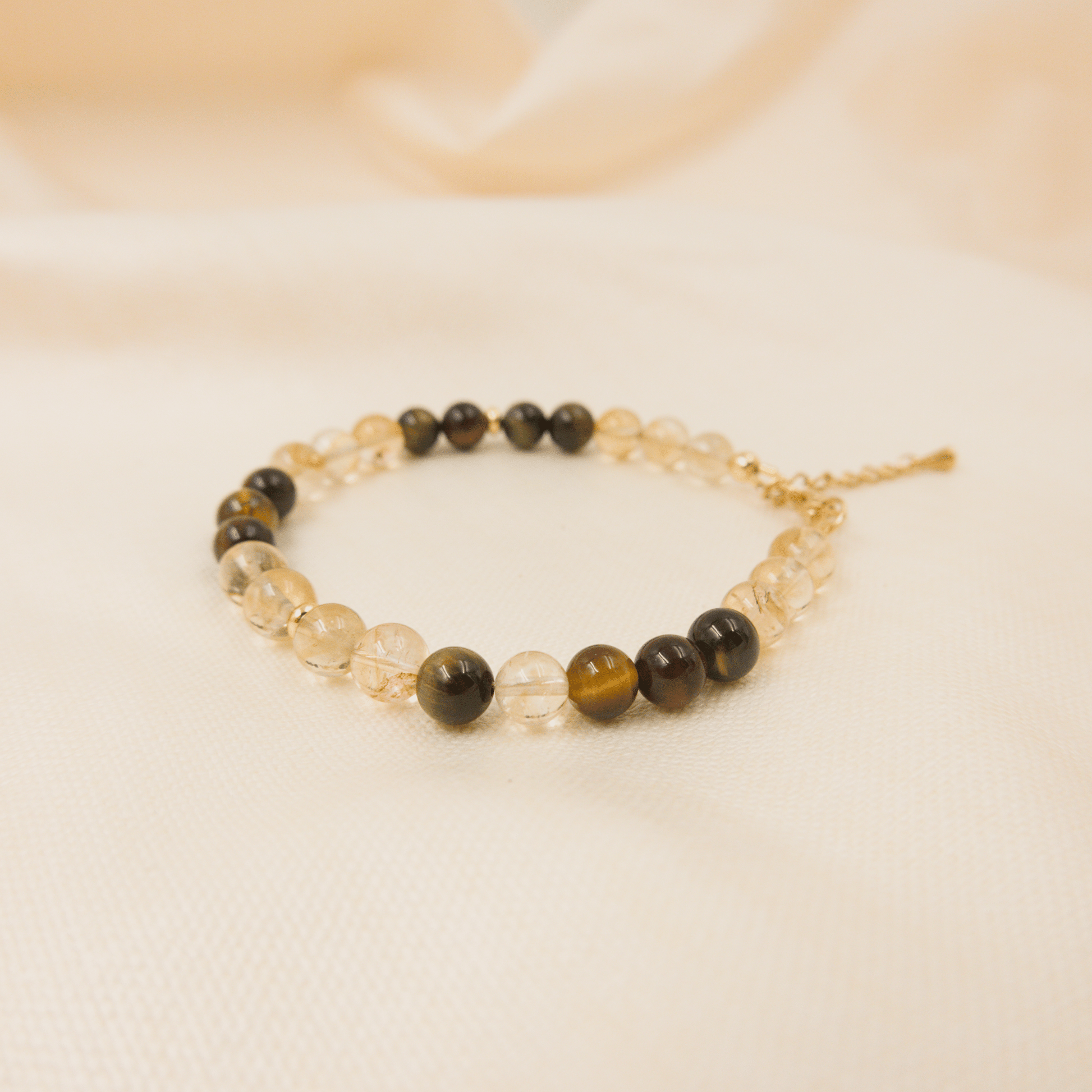 Citrine and Tiger’s Eye Bracelet – Crystal Bracelet of Confidence, Strength & Success - To Eons
