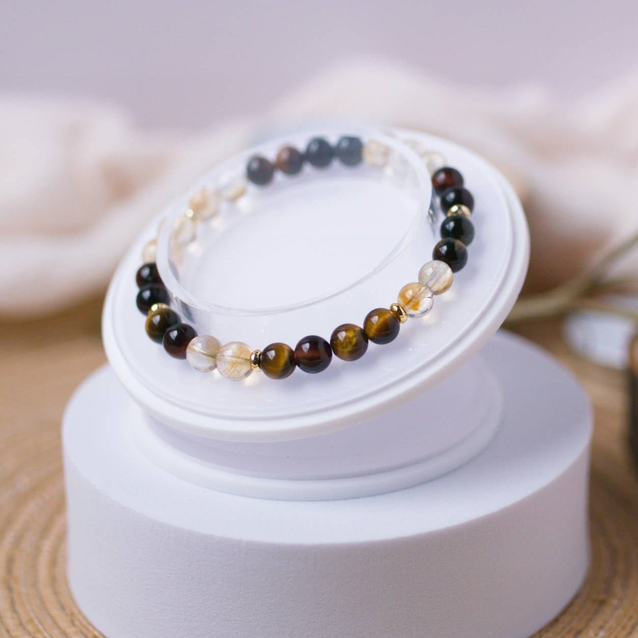 Citrine and Tiger’s Eye Bracelet – Crystal Bracelet of Confidence, Strength & Success - To Eons