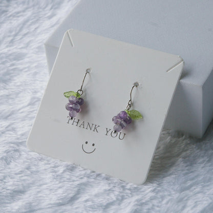 Grape Earrings – Amethyst Crystal Earrings for Calm and Intuition - To Eons