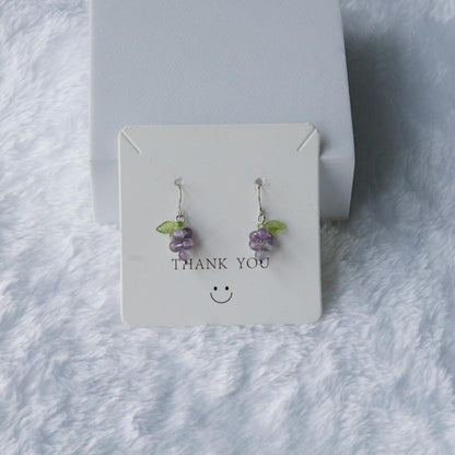 Grape Earrings – Amethyst Crystal Earrings for Calm and Intuition - To Eons