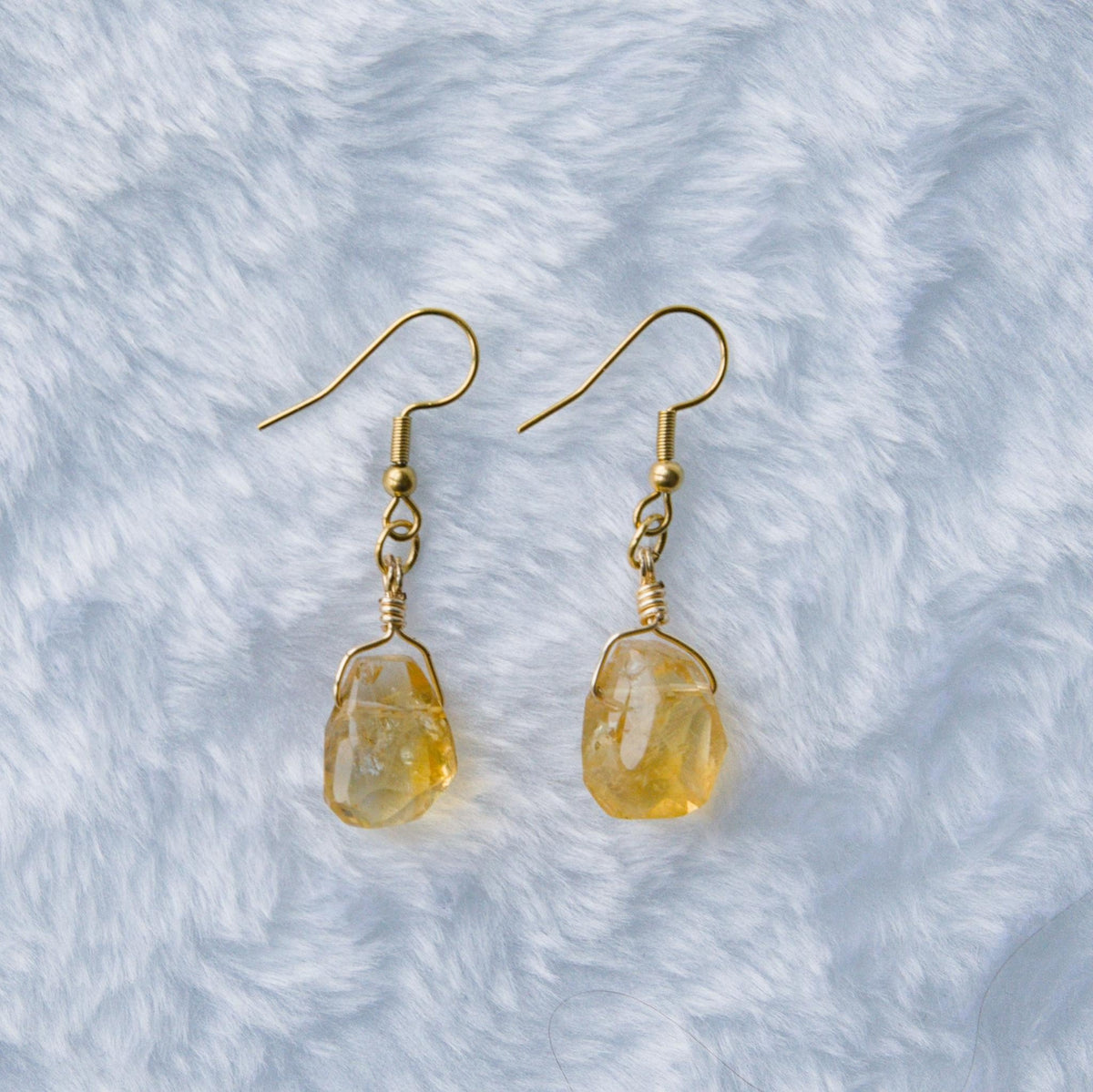 Honey Gold Earrings – Crystal Earrings for Abundance, Joy and Confidence - To Eons
