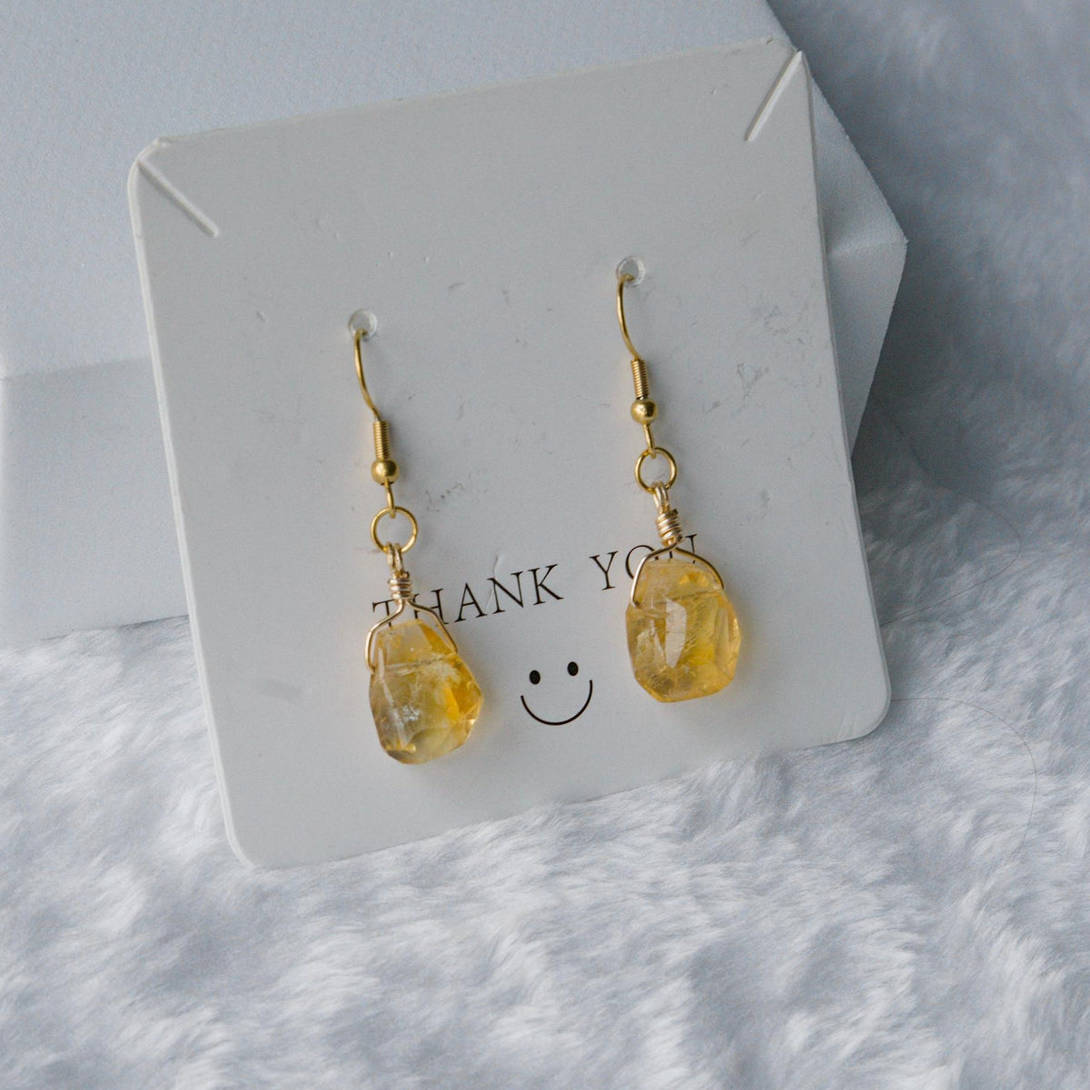 Honey Gold Earrings – Crystal Earrings for Abundance, Joy and Confidence - To Eons