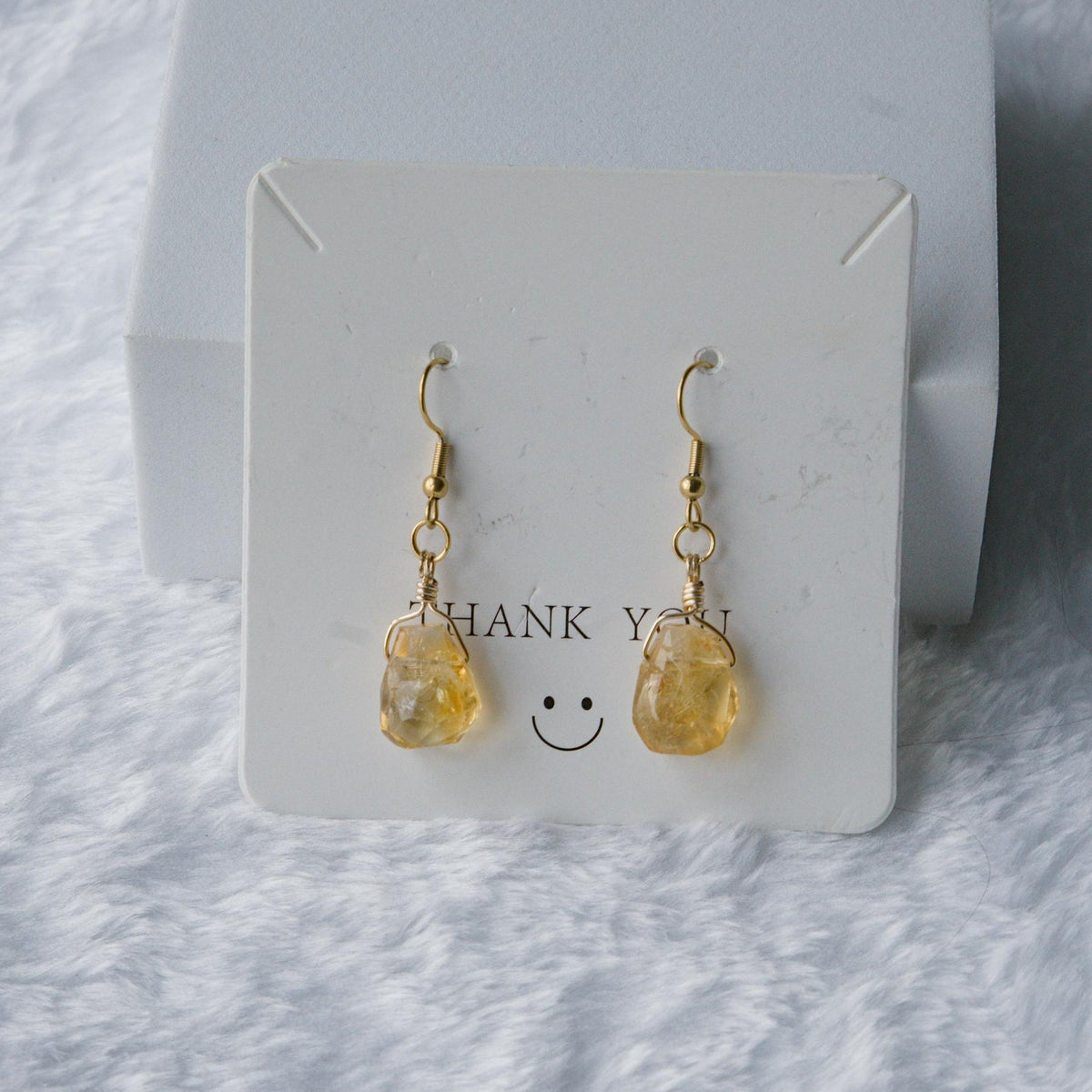 Honey Gold Earrings – Crystal Earrings for Abundance, Joy and Confidence - To Eons