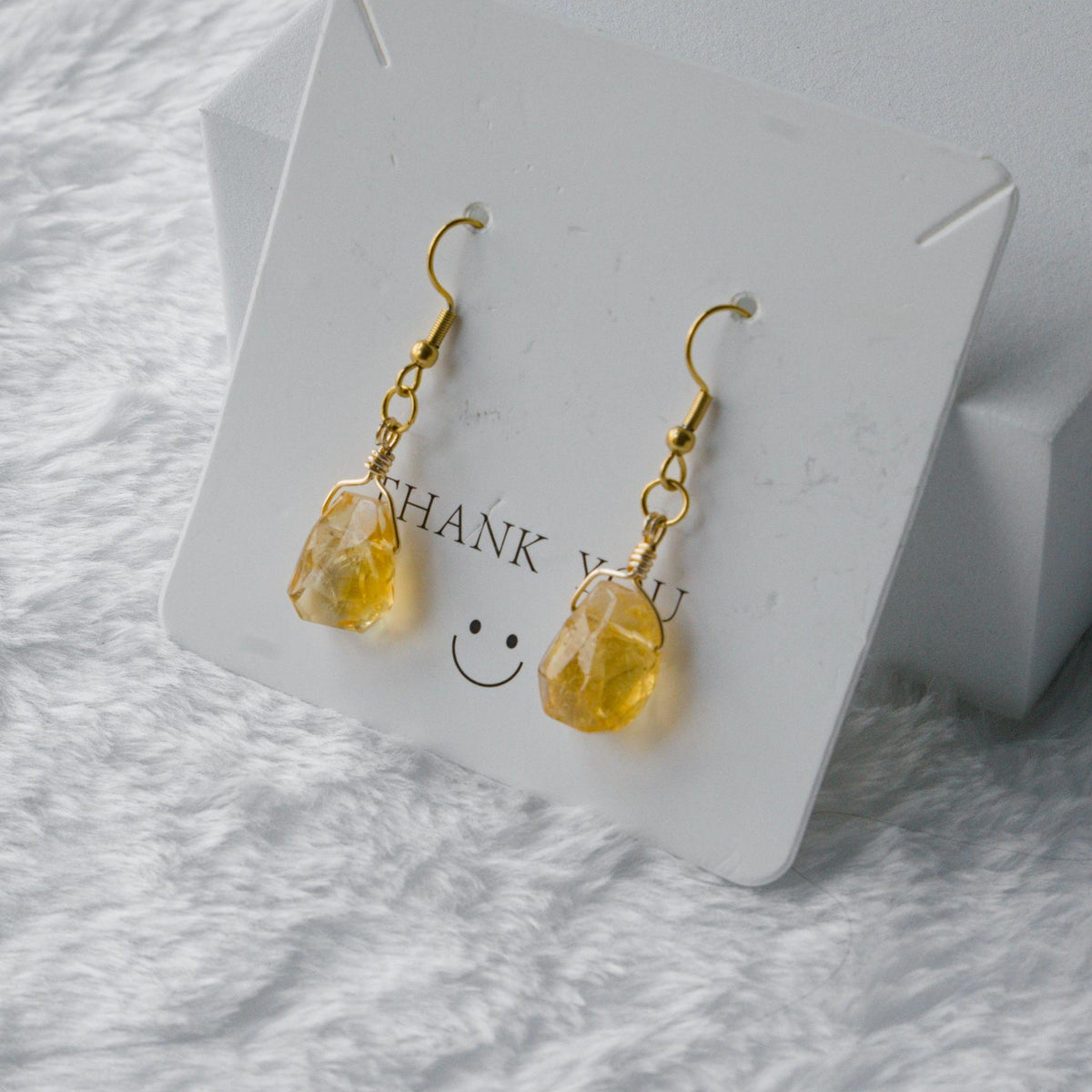 Honey Gold Earrings – Crystal Earrings for Abundance, Joy and Confidence - To Eons