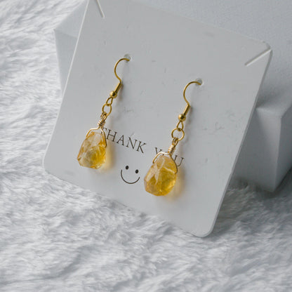 Honey Gold Earrings – Crystal Earrings for Abundance, Joy and Confidence - To Eons