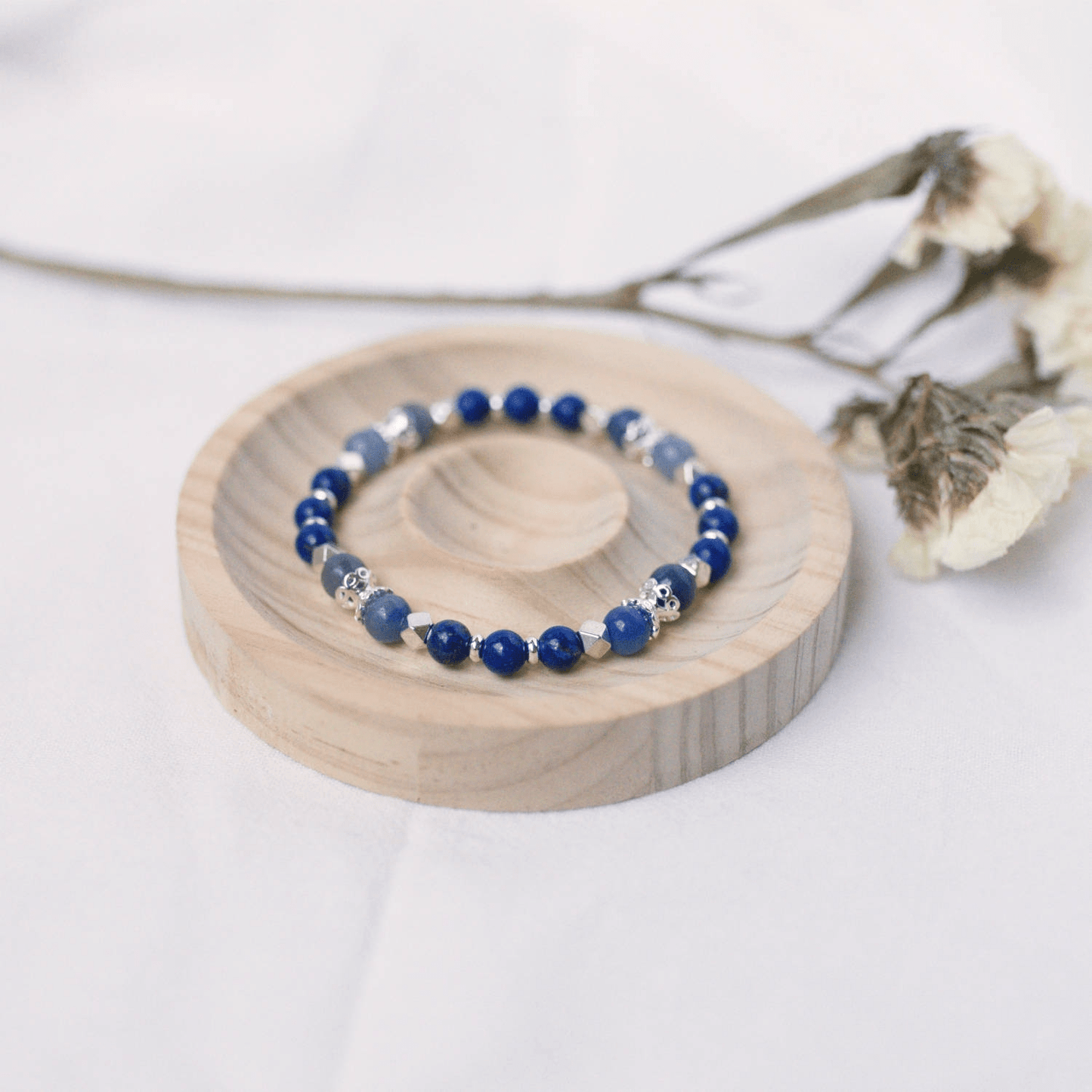 Lapis Lazuli and Blue Aventurine Bracelet - Crystal Bracelet for Spiritual Growth - To Eons