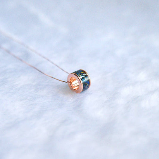 Meteorite & Opal Barrel Pendant - To Eons