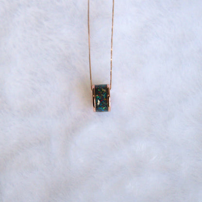 Meteorite & Opal Barrel Pendant - To Eons