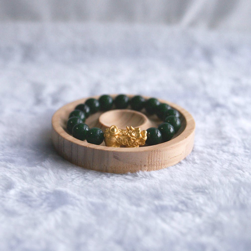 Nephrite Jade Bracelet - Crystal Bracelet for Grounding, Protection, and Strength - To Eons