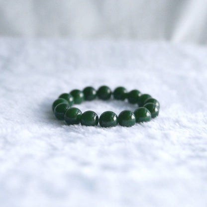 Nephrite Jade Bracelet - Crystal Bracelet for Grounding, Protection, and Strength - To Eons