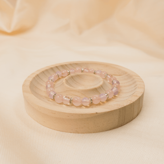 Opal and Rose Quartz Bracelet - Crystal Bracelet for emotional healing, love, and inner peace - To Eons