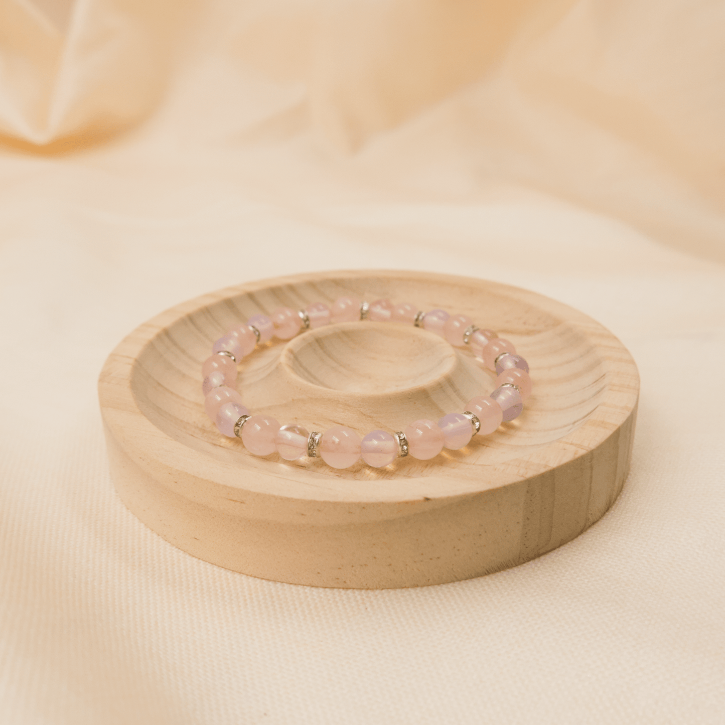 Opal and Rose Quartz Bracelet - Crystal Bracelet for emotional healing, love, and inner peace - To Eons