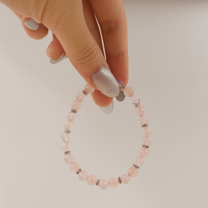 Opal and Rose Quartz Bracelet - Crystal Bracelet for emotional healing, love, and inner peace - To Eons