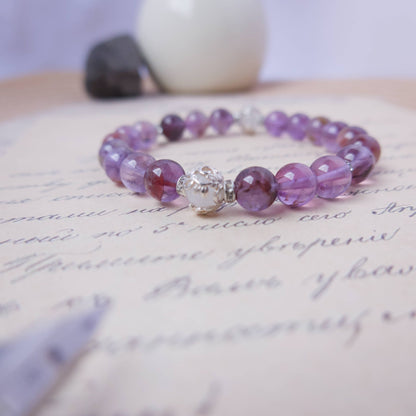 Phantom Amethyst Bracelet - Crystal Bracelet of Growth, Intuition & Transformation - To Eons
