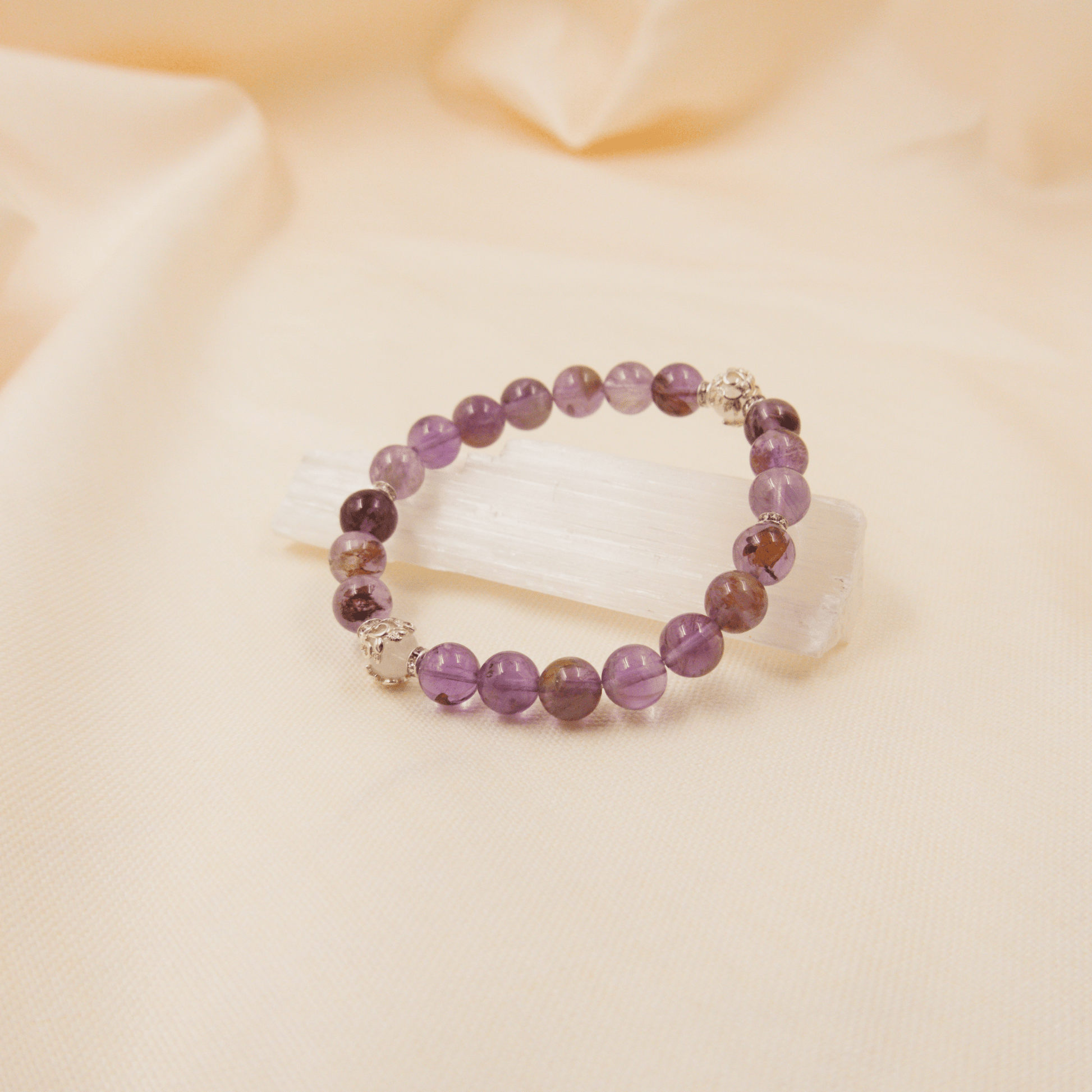 Phantom Amethyst Bracelet - Crystal Bracelet of Growth, Intuition & Transformation - To Eons
