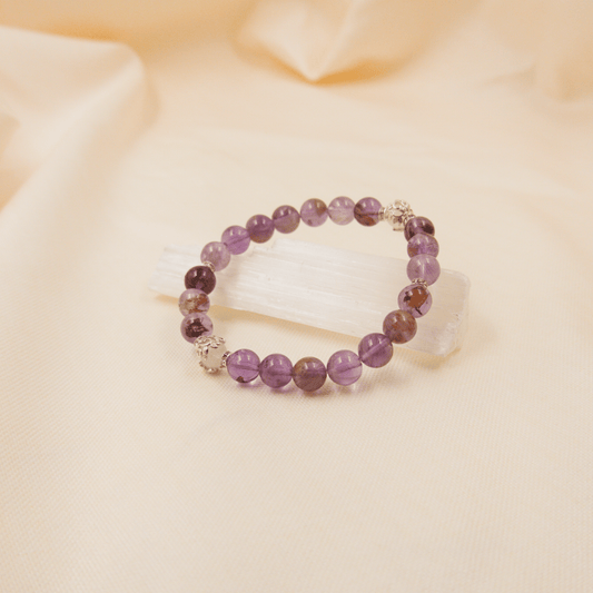 Phantom Amethyst Bracelet - Crystal Bracelet of Growth, Intuition & Transformation - To Eons